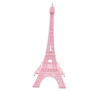 Homoyoyo Ornement Tour Eiffel Modèle 18cm Vintage en Alliage Rose, Statue Facile à Placer sans Bavures Élégant Décoration pour Hôtel ou Ktv