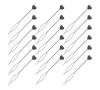Homoyoyo Outil à Cheveux en Plastique Noir de Cœur, Lot de 20 Pièces pour Tresses, Chignons et Queues de Cheval, Accessoire Coiffure Multifonction pour Femmes et Garçon et Filles, Épingle