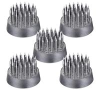 Homoyoyo Outil de Composition en Acier Inoxydable 5pcs pour Fixation Ferme des Fleurs et Branches, Arrangeur Floral Rond Argenté pour Flower Arranging