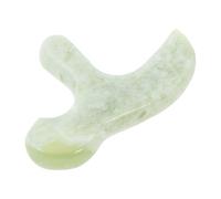 Homoyoyo Outil de Massage Plantaire Jade Naturel Masseur Portable pour Points de Pression et Soins Du Corps Accessoire Gua Sha Manuel pour Relaxation et Pédicure