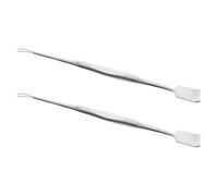 Homoyoyo Outil D'extraction de Défauts Visage 2pcs en Acier Inoxydable Argenté, Léger et Adapté à Tous Types de Peau pour Usage à Domicile Voyage