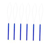 Homoyoyo Outil Extension de Cheveux en Plastique 10 Pièces Crochet de Traction Poignée pour Extensions de Cheveux Boucle Enfile-boucles Accessoire Coiffure Usage Professionnel