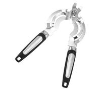 Homoyoyo Ouvre-bocal Acier Inoxydable Multifonction Ouvre Bouteilles et Pots Manuel Portable Ouvre Couvercles Antidérapant pour Cuisine Bar et Restaurant