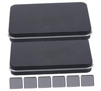 Homoyoyo Palette De Fards à Paupières Vide 2 Pièces, Plateau 6 Godets N°2, Plastique Mat Noir, Boîte De Rangement Cosmétique Rechargeable, Pour Voyage Et Maquillage Fille