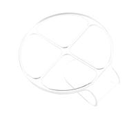 Homoyoyo Palette de Maquillage Portable Plateau Acrylique Transparent Quatre Grilles Ronde pour Mélange Couleurs Outil Cosmétique pour Salons Professionnels