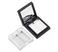 Homoyoyo Palette De Maquillage Rechargeable 2 Pièces Mini Format Double Compartiment Aluminium Pour Fard à Paupières Et Surligneur Voyage Plastique Pratique