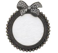 Homoyoyo Palette De Nail Art Taille Moyenne Avec Nœud Noir Bord Blanc, Plaque De Mélange De Pigments, Plateau De Mélange De Peinture Pour Artistes Nail Art Et Présentation D’échantillons