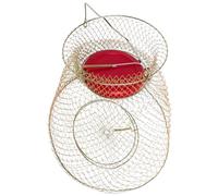 Homoyoyo Panier de Pêche en Acier 35 Cm avec Flotteur, Filet Léger et Réutilisable, Cage à Poisson Pliable Anti-évasion, Filet de Protection pour Pêche en Eau Douce et Salée
