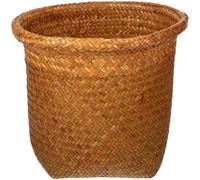 Homoyoyo Panier de Rangement Rotin Tissé Main Corbeille Multifonction Spacieuse et Légère pour Chambre Salle de Bain et Buanderie Poubelle Maison et Pratique