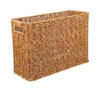 Homoyoyo Panier de Rangement Tressé Rectangulaire Multifonction pour Magazines et Accessoires Léger et Décoratif Foncé Rangement Maison Polyvalent