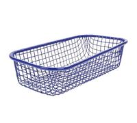 Homoyoyo Panier en Fil Métallique Bleu Foncé 1 Pièce Panier à Couverts Polyvalent pour Bureau la Cuisine et Salon Organisateur de Rangement Robuste pour Objets Divers