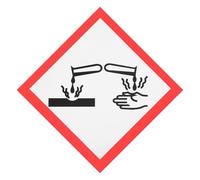 Homoyoyo Panneau Autocollant Corrosif 10X10 CM en PVC Robuste Film Protecteur Adhésif Puissant Étiquette de Sécurité Auto-Adhésive pour Identification Produits Chimiques Dangereux sur