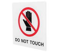 Homoyoyo Panneau D’Avertissement Adhésif « Ne Pas Toucher » 10 X 10 CM en Acrylique Transparent Panneau de Sécurité pour Machines Étiquette Autocollante Industrielle pour Signalisation