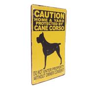 Homoyoyo Panneau D’Avertissement Chien pour Jardin en Métal Rétro Panneau Portable sans Cadre Attention Chien pour Cour Décoration Extérieure Résistante et Visible Interdit Accès