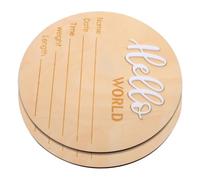 Homoyoyo Panneau D'annonce de Naissance en Bois Nom de L'enfant, 2 Pcs, Design Simple et Délicat, Accessoire Photo pour Créer une Atmosphère Joyeuse