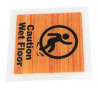 Homoyoyo Panneau de Porte Attention Sol Glissant en Acrylique Effet Bois Panneau de Sécurité Commercial et Industriel et Mouillé pour Restaurants et Bureaux Signalisation Intérieur