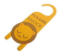 Homoyoyo Panneau de Porte Double-face PVC Cartoon Lion Signe Ne Déranger Réutilisable pour Chambre Décor Moderne