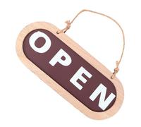Homoyoyo Panneau Double Face Ouvert Fermé Bois pour Porte de Magasin Signalétique Suspendue Réversible pour Entreprise Décor Café Bar Restaurant Panneau Affichage Horaires Ouverture