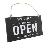 Homoyoyo Panneau Double Face Ouvert Fermé pour Porte Entreprise Suspension Facile Décoration Murale Noire Rectangulaire pour Restaurant Bureau et Magasin