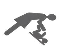 Homoyoyo Panneau Indicateur Toilettes en Acier Inoxydable Noir pour Salle de Bébé, Plaque D’identification Résistante et Solide, Signalisation Murale pour Hôtels, Commerces et Lieux