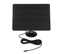 Homoyoyo Panneau Solaire Extérieur Monocristallin 20W Chargeur Micro USB Module d'Énergie Solaire Étanche et Portable pour Caméra de Surveillance et Éclairage Extérieur