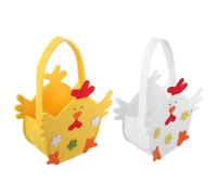 Homoyoyo Paquet à Bonbons de Pâques Lot de 2 Pochettes Rigides à Motif Poussin, pour Chocolats, Biscuits et Gourmandises, Usage Festif pour Garçon et Filles