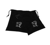 Homoyoyo Paquet à Cordon Pour Sèche-cheveux Hôtel Lot De 2 Pièces Taille 300x260 Mm Et 260x230 Mm Noir Rangement Compact Voyage Léger