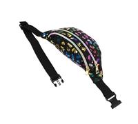 Homoyoyo Paquet Banane Double Zip en Tissu Pu, Sacoche de Poitrine Pratique pour Femme, Bandoulière Réglable, Paquet de Loisirs Urbain Noir, Usage Quotidien et Voyage, Taille Compacte