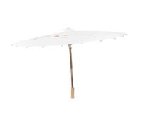 Homoyoyo Parapluie Dansant Classique à Fleurs en Papier Huilé Blanc Renforcé, Grand Diamètre 82 Cm, Accessoire de Performance Artisanal pour Décoration et Spectacle Style Aléatoire