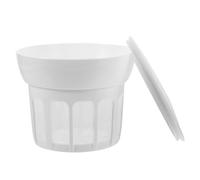 Homoyoyo Passoire à Yaourt Grec avec Couvercle Réutilisable Filtre à Lait et Fromage pour Séparation Du Lactosérum Outil Pratique et Résistant pour Yaourts Faits Maison