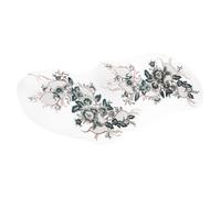Homoyoyo Patch Brodé Fleur Tulle Vert pour Décoration DIY Vêtements Accessoires Couture pour Qipao et Robes Épais et Couleur Vive Création Fête et Mariage