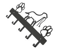 Homoyoyo Patère Murale en Fer Noir Silhouette Chien à 5 Crochets Robustes Porte-Manteau Mural Décoratif pour Vêtements Chapeaux Parapluies et Accessoires Rangement Pratique pour Entrée