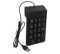 Homoyoyo Pavé Numérique Mécanique 19 Touches Filaire USB pour Ordinateur Portable, Compact Et Portable, Clavier Numérique pour Secteur Finance Et Banque, Utilisation Bureau, Couleur Noire