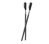 Homoyoyo Peigne à Cils en Acier Inoxydable 2pcs Manche Droit et Dents Fines, Facile à Utiliser pour Extensions de Cils à Domicile Institut