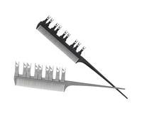 Homoyoyo Peigne à Queue de Rat Noir avec Crochet Brosse et Peigne pour Coloration des Cheveux Outil Pratique pour Salon et Application Uniforme de Teinture