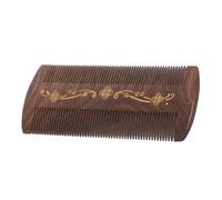 Homoyoyo Peigne Bois de Santal Doré à Dents Fines Peigne Anti-pellicules pour Soins Chevelu Garçon Fille Chats et Chiens Poils Longs