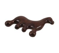 Homoyoyo Peigne de Massage Multifonctionnel en Bois D’ébène Noir, Peigne Masseur à Dents Larges pour Cuir Chevelu, Design Cheval Ergonomique, Soin Capillaire et Détente Quotidien,