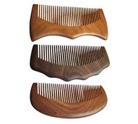 Homoyoyo Peigne en Bois de Santal Antistatique 3Pcs 12Cm Peigne de Massage pour Cheveux Épais Fins Outils de Coiffure Accessoires Personnels