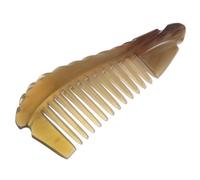 Homoyoyo Peigne Large Corne de Anti-statique pour Cheveux Bouclés et Ondulés Démêlant Doux pour Femmes Accessoire de Coiffure Portable et Artisanal