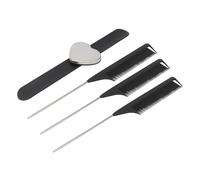 Homoyoyo Peigne Professionnel Magnétique pour Salon avec Bracelet Porte-pinces Kit Noir Résistant Haute Température pour Coiffure et Collecte Accessoires Métalliques