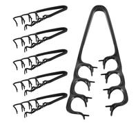 Homoyoyo Peigne Texturant 6pcs en Plastique pour Cheveux et Franges Volumineuses, Travail Déplacements