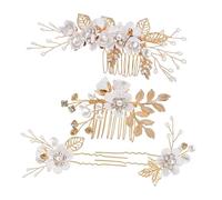Homoyoyo Peignes à Cheveux à Fleurs Avec Épingles u Pour Mariée Accessoires Décoratifs Pour Maintenir Cheveux