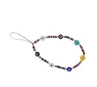 Homoyoyo Pendentif Téléphonique Œil du Diable en Pâte Polymère Bohème, Corde pour Téléphone Portable, Dragonne Courte Créative, Cordon Bijoux Téléphone, Décoration Couleur Aléatoire