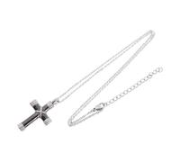 Homoyoyo Pendentif Urne Croix en Acier Titane Noir pour Cendres