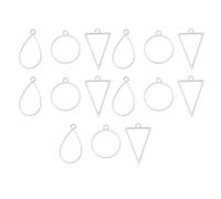 Homoyoyo Pendentifs à Lunette Ouverte Creux 45 Pièces en Résine Époxy pour Accessoires de Bijouterie Soi-Même, Assortiment de Formes Géométriques Variées