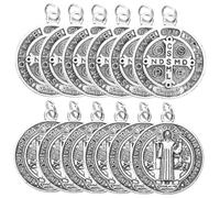 Homoyoyo Pendentifs Métalliques Décoratifs pour Noël 12 Pièces Ornements Chrétiens en Charmants pour Bricolage et Décoration de Porte-Clés pour Baptême et Accessoires de Bijoux