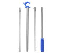 Homoyoyo Perche Télescopique Réglable 1,52 M Crochet en C Bleu pour Ouverture de Fenêtres, Puits de Lumière et Vélux Tige Légère en Aluminium pour Salon, la Cuisine, Chambre et École