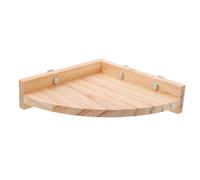 Homoyoyo Perchoir en Bois Naturel pour Perroquets, Grosse Plateforme Triangulaire Résistante aux Chocs, Support Debout Multi-Oiseaux, Accessoire Cage pour Perruches et Cacatoès, Usage