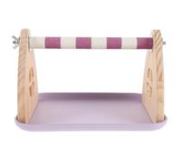 Homoyoyo Perchoir pour Cage à Oiseaux avec Plateforme Antidérapante Support Double Fonction pour Perroquets Jouet Entraînement Interactif pour Calopsittes et Autres Petits Oiseaux