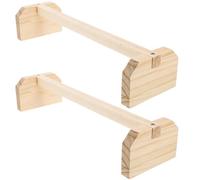 Homoyoyo Perchoir pour Perroquet et Poulets 2 Pièces en Bois Naturel, Support Vertical pour Oiseaux, Accessoires pour Cages à Oiseaux, D’Exercice pour Bien-équilibre des Volailles
